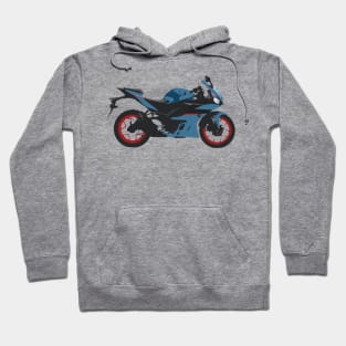 Motorcycle Yamaha YZF-R3 Aquamarine Hoodie